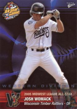 2005 MultiAd Midwest League All-Stars Western Division #36 Josh Womack Front