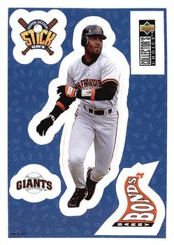 1997 Collector's Choice - Stick'Ums (Retail) #NNO Barry Bonds Front