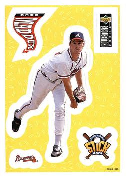 1997 Collector's Choice - Stick'Ums (Retail) #NNO Greg Maddux Front