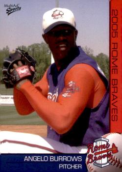 2005 MultiAd Rome Braves #6 Angelo Burrows Front