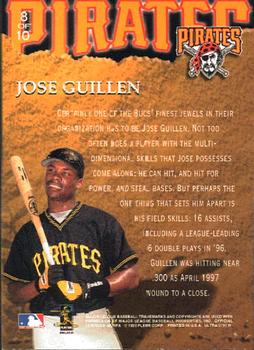 1997 Ultra - Golden Prospects #8 Jose Guillen Back