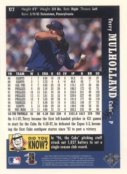 1997 Collector's Choice - Update #U7 Terry Mulholland Back