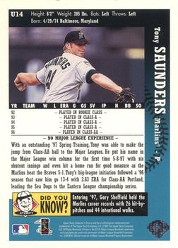 1997 Collector's Choice - Update #U14 Tony Saunders Back
