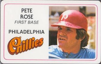 1981 Perma-Graphics Superstar Credit Cards (125- prefix) #125-005 Pete Rose Front