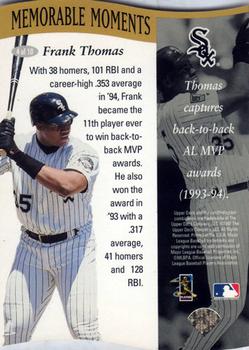 1997 Collector's Choice - Memorable Moments #4 Frank Thomas Back