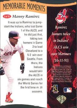 1997 Collector's Choice - Memorable Moments #5 Manny Ramirez Back