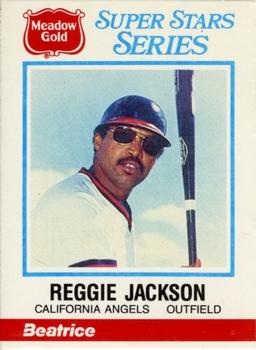 1986 Meadow Gold Stat Back #6 Reggie Jackson Front