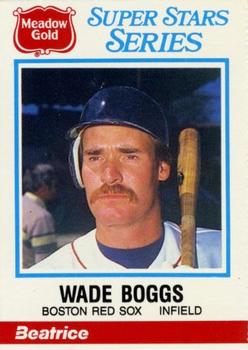 1986 Meadow Gold Stat Back #9 Wade Boggs Front