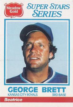 1986 Meadow Gold Blank Back #NNO George Brett Front