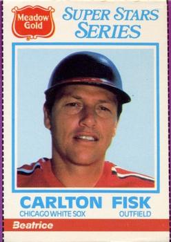 1986 Meadow Gold Blank Back #NNO Carlton Fisk Front