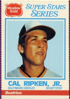 1986 Meadow Gold Blank Back #NNO Cal Ripken, Jr. Front