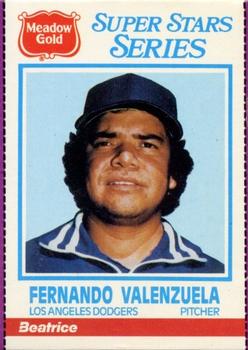 1986 Meadow Gold Blank Back #NNO Fernando Valenzuela Front
