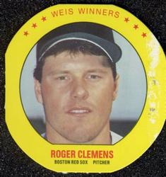 1987 Weis Winners Discs #2 Roger Clemens Front