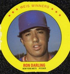 1987 Weis Winners Discs #3 Ron Darling Front