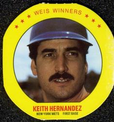 1987 Weis Winners Discs #4 Keith Hernandez Front