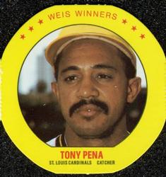 1987 Weis Winners Discs #5 Tony Pena Front