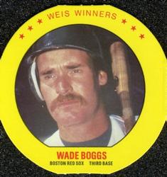 1987 Weis Winners Discs #13 Wade Boggs Front
