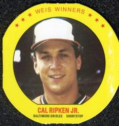 1987 Weis Winners Discs #14 Cal Ripken Front