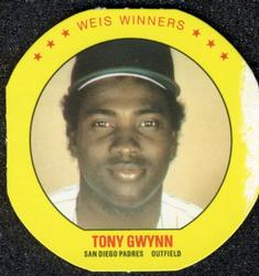 1987 Weis Winners Discs #16 Tony Gwynn Front