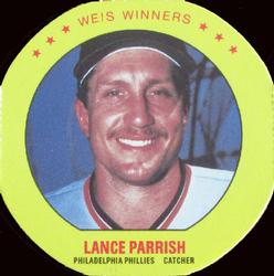 1987 Weis Winners Discs #19 Lance Parrish Front