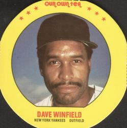 1987 Our Own Tea Discs #9 Dave Winfield Front