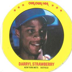 1987 Our Own Tea Discs #1 Darryl Strawberry Front