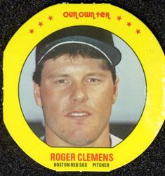 1987 Our Own Tea Discs #2 Roger Clemens Front
