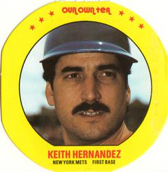1987 Our Own Tea Discs #4 Keith Hernandez Front