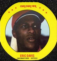 1987 Our Own Tea Discs #7 Eric Davis Front