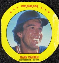 1987 Our Own Tea Discs #8 Gary Carter Front