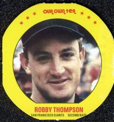 1987 Our Own Tea Discs #12 Robby Thompson Front