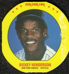 1987 Our Own Tea Discs #18 Rickey Henderson Front