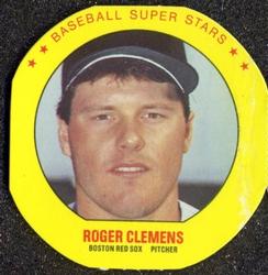 1987 Super Stars Discs #2 Roger Clemens Front