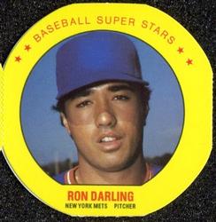 1987 Super Stars Discs #3 Ron Darling Front