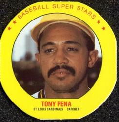 1987 Super Stars Discs #5 Tony Pena Front