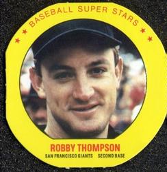 1987 Super Stars Discs #12 Robby Thompson Front