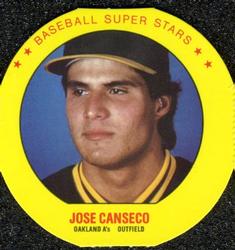1987 Super Stars Discs #17 Jose Canseco Front