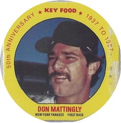 1987 Key Food Discs #6 Don Mattingly Front