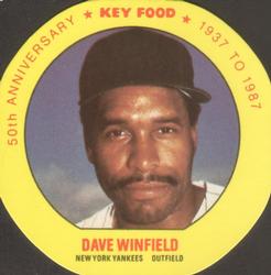 1987 Key Food Discs #9 Dave Winfield Front