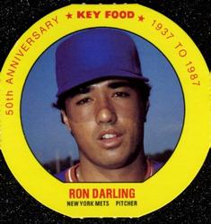 1987 Key Food Discs #3 Ron Darling Front