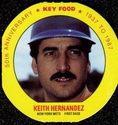 1987 Key Food Discs #4 Keith Hernandez Front