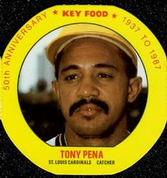 1987 Key Food Discs #5 Tony Pena Front
