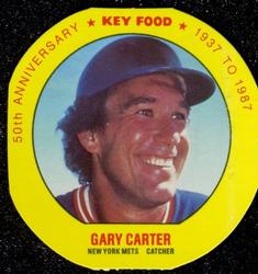 1987 Key Food Discs #8 Gary Carter Front
