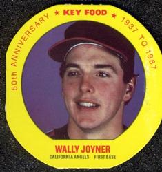 1987 Key Food Discs #10 Wally Joyner Front