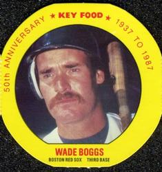 1987 Key Food Discs #13 Wade Boggs Front