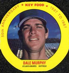 1987 Key Food Discs #15 Dale Murphy Front
