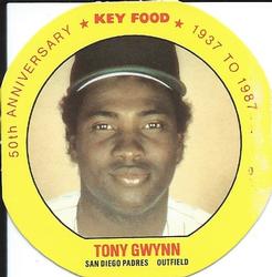 1987 Key Food Discs #16 Tony Gwynn Front
