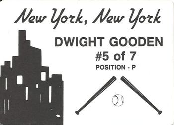 1988 New York, New York (unlicensed) #5 Dwight Gooden Back