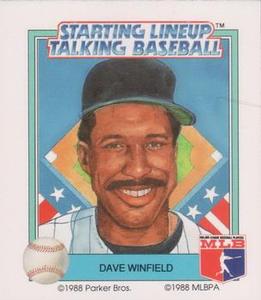 1988 Parker Bros. Starting Lineup Talking Baseball New York Yankees #20 Dave Winfield Front