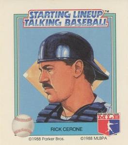 1988 Parker Bros. Starting Lineup Talking Baseball New York Yankees #11 Rick Cerone Front